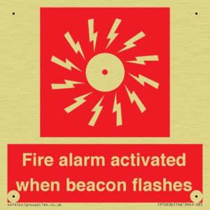 Fire alarm activated when beacon flashes